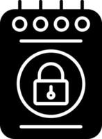 Notepad Glyph Icon vector