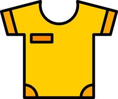 camisa línea lleno icono vector