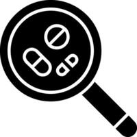 Search For Drugs Glyph Icon vector