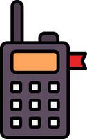 Walkie Talkie Line Filled Icon vector