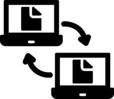 Data Sharing Glyph Icon vector