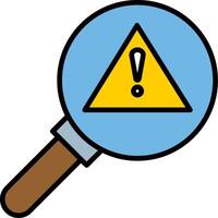 Danger Line Filled Icon vector