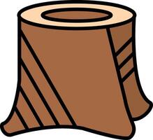 Stump Line Filled Icon vector