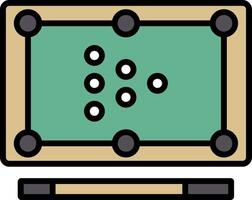 Billiards Line Filled Icon vector