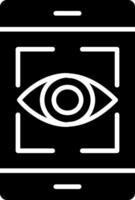 Eye Recognition Glyph Icon vector