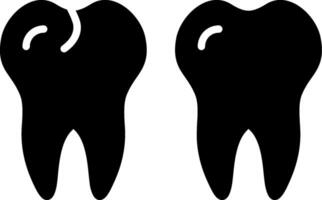 Teeths Glyph Icon vector