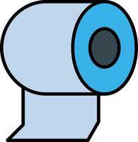 Toilet Paper Line Filled Icon vector