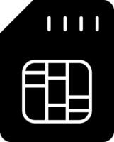 Sd Card Glyph Icon vector