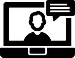 Online chat Glyph Icon vector