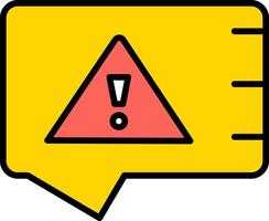 Alert Line Filled Icon vector