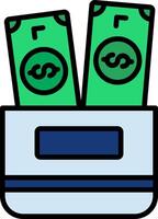 Money Laundering Line Filled Icon vector