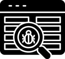 Bug Problem Glyph Icon vector