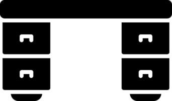 Desk Glyph Icon vector