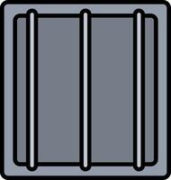 Jail Line Filled Icon vector