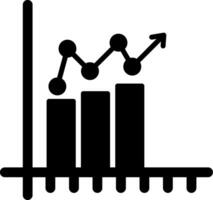 Bar Chart Glyph Icon vector