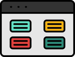 Tasks Line Filled Icon vector