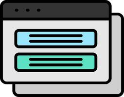 Browser Line Filled Icon vector