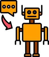 Robot Line Filled Icon vector