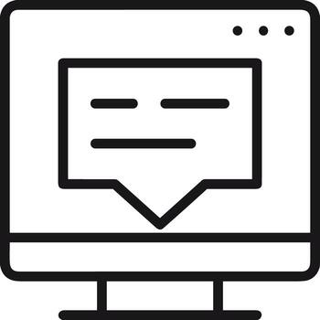 Comment icon symbol image for element design chat and communication vector