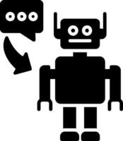 icono de glifo de robot vector