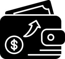 Wallet Glyph Icon vector