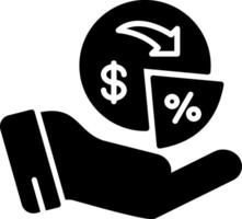 Dividends Glyph Icon vector