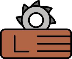 Table Saw Line Filled Icon vector