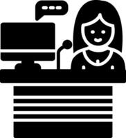 Analyst Glyph Icon vector