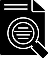 Magnifying Glass Glyph Icon vector