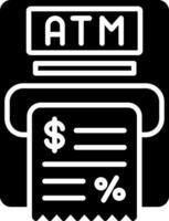 Atm Machine Glyph Icon vector