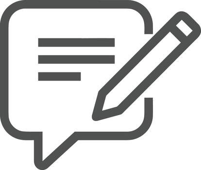 Comment icon symbol image for element design chat and communication vector