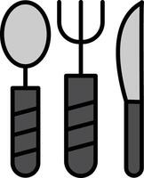 Cooking Utensils Line Filled Icon vector