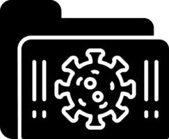 Infected Folder Glyph Icon vector