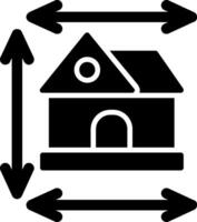 Home Dimensions Glyph Icon vector