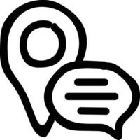 comentario icono símbolo imagen para elemento diseño charla y comunicación vector