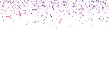 pink and purple confetti falling celebration, event, birthday, festival, holiday party background vector