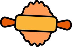 Tortilla Pin Line Filled Icon vector