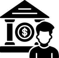 Banker Glyph Icon vector