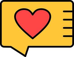 Give Heart Line Filled Icon vector