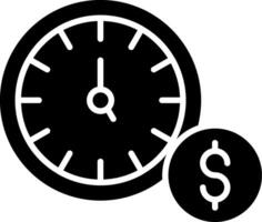 Time Is Money Glyph Icon vector