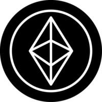 Ethereum Glyph Icon vector