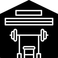 icono de glifo de gimnasio vector