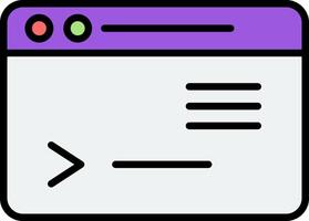 Command Line Line Filled Icon vector