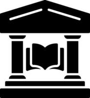 icono de glifo de biblioteca vector