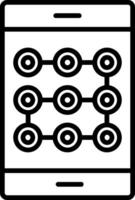 Lock Pattern Line Filled Icon vector