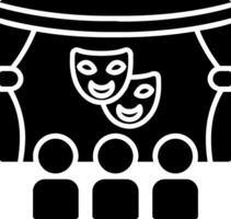 icono de glifo de teatro vector