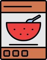 Cereals Line Filled Icon vector