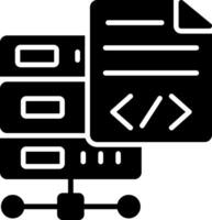 icono de glifo de lenguaje de programación vector