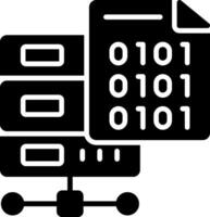 Binary Code Glyph Icon vector