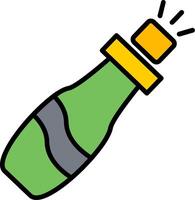 Champagne Line Filled Icon vector